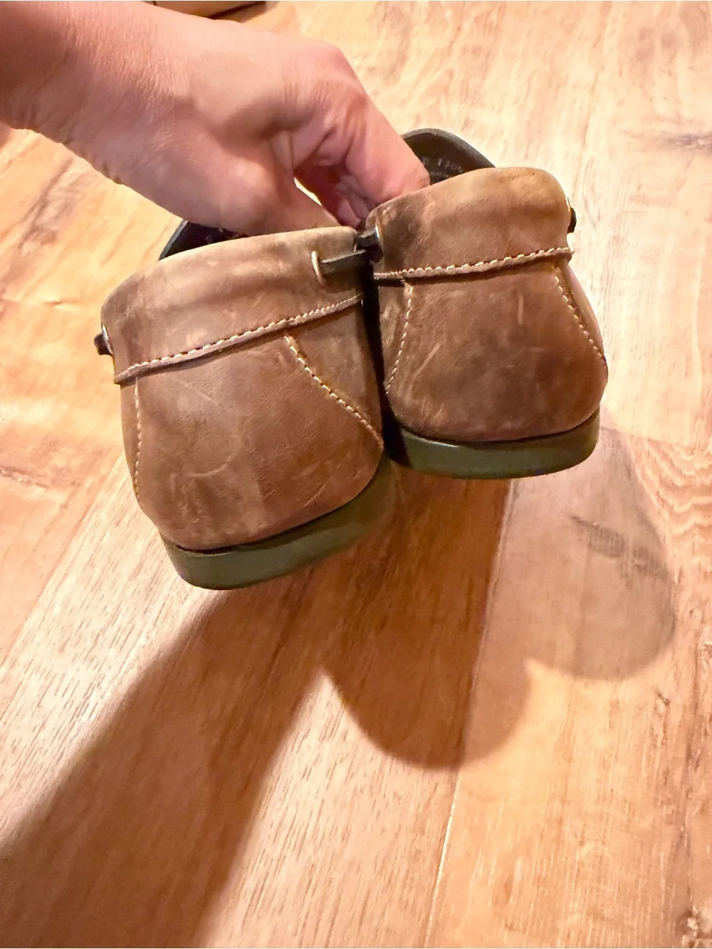 L.L. Bean Men's Tan Leather Preppy Casual Loafer Boat Shoes